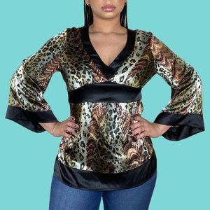 Vintage Animal Print Top